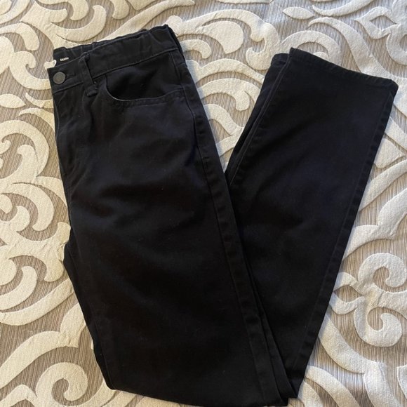 Boys Old Navy Black Skinny Straight Leg Jeans Size 12 EUC - Picture 1 of 7